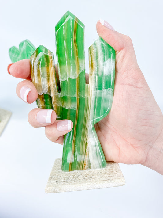 Onyx Cactus Carving | Large