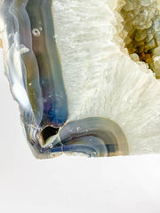 Agate and Died Quartz CutBase Geode 5.1kg