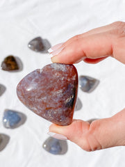 Moss Agate Heart | Medium