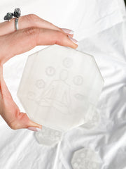 Selenite Meditation Chakra Plate