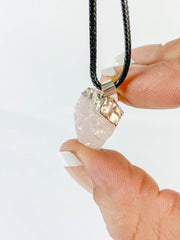 Vitality Pendant Natural Rose Quartz