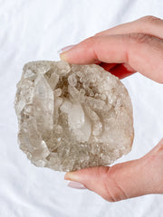 Smoky Himalayan Quartz Cluster with Inclusions 175g