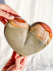 Desert Polychrome Jasper Heart with Stand 2.4kg