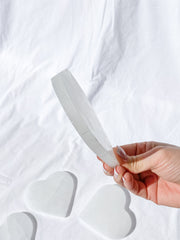 Selenite Heart Cleansing Plate
