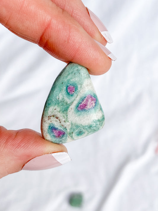 Ruby Fuchsite Tumbles | Small