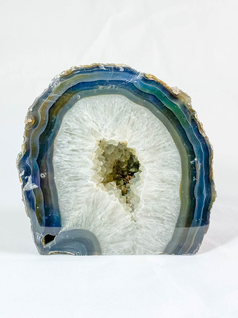Agate and Died Quartz CutBase Geode 5.1kg