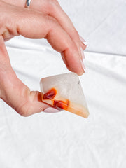 Carnelian Quartz Pyramid | Medium