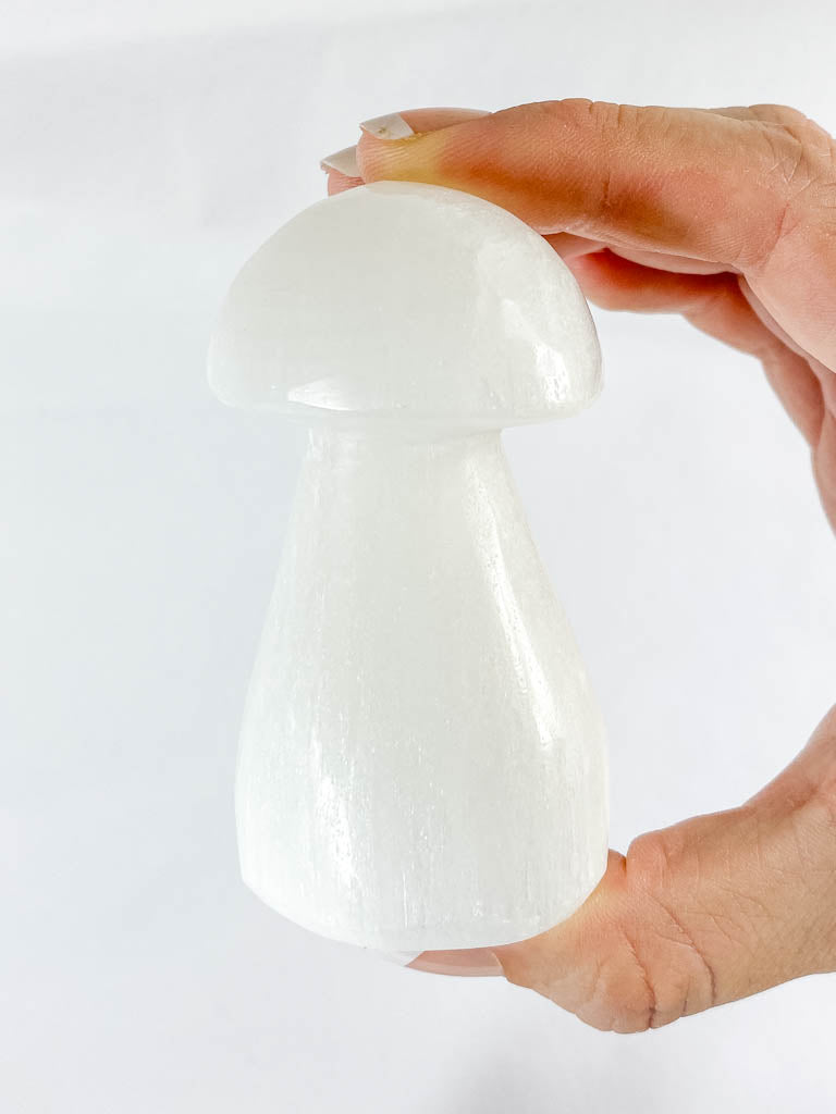 Selenite Mushroom Carving