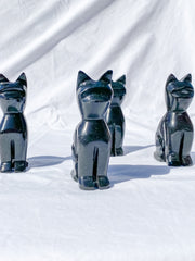 Black Onyx Carved Cat | Large