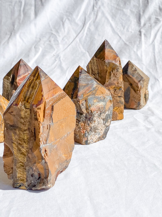 Tiger Eye Red and Brown Semi Polished Point | Large