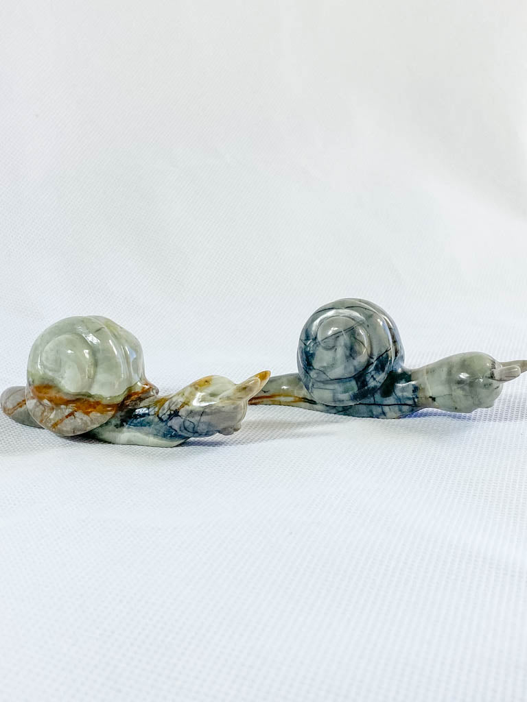 Jasper Snail Carving
