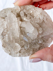 Smoky Himalayan Quartz Cluster with Inclusions 175g