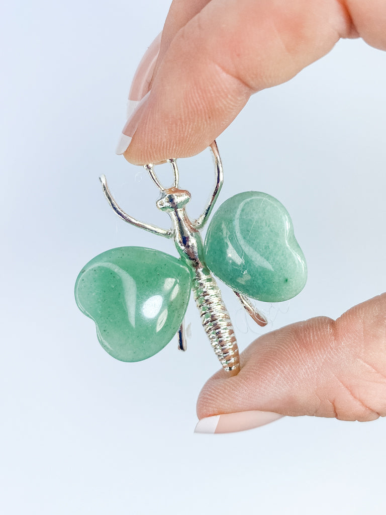 Green Aventurine Dragonfly Carving