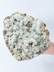 Green Apophyllite with Prehnite Inclusions Statement Piece 3kg