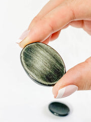 Golden Obsidian Worry Stone