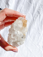 Glass Apophyllite Cluster with Stilbite 262g