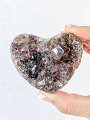 Amethyst with Inclusions Cluster Heart 195g