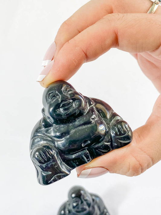 Black Obsidian Buddha Carving