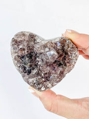 Amethyst with Inclusions Cluster Heart 195g