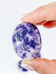 Lepidolite Dark Worry Stone