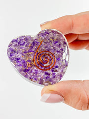 Orgonite Heart Amethyst | Medium