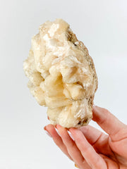 Stilbite Heart Cluster with Inclusions 434g