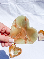 Green Onyx Heart Bowl | Large