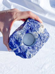 Sodalite Natural Candle Base