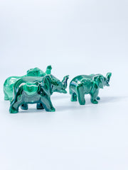 Malachite Elephant Carving