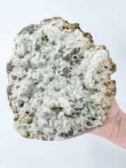 Green Apophyllite with Prehnite Inclusions Statement Piece 3kg