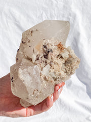 Smoky Himalayan Quartz with Inclusions CutBase Cluster 1.6kg