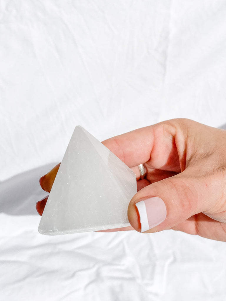 Selenite Pyramid | Small