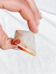 Carnelian Quartz Pyramid | Medium