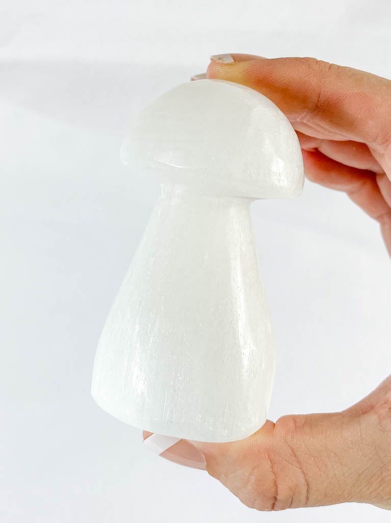 Selenite Mushroom Carving