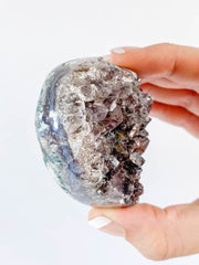 Amethyst with Inclusions Cluster Heart 195g