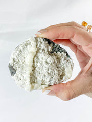 Druzy White Heulandite Cluster 215g