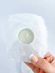 Quartz Top Polished Candle Base 14cm
