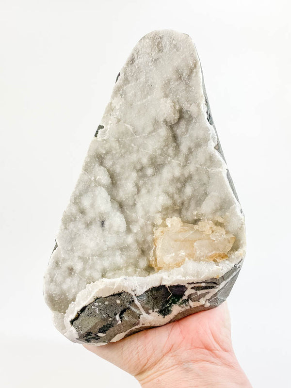 Chalcedony with Calcite Cut Base Cluster 2kg