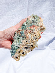 Coral Quartz Cluster with Druzy Cluster 890g