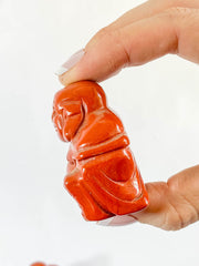 Red Jasper Buddha Carving