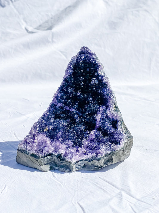 Black Amethyst CutBase Cluster 524g