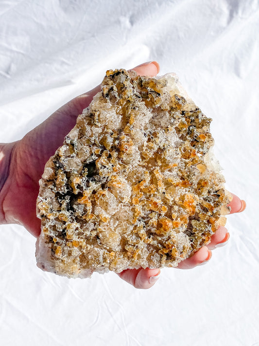 Frosted Citrine Cluster with Inclusions 1kg
