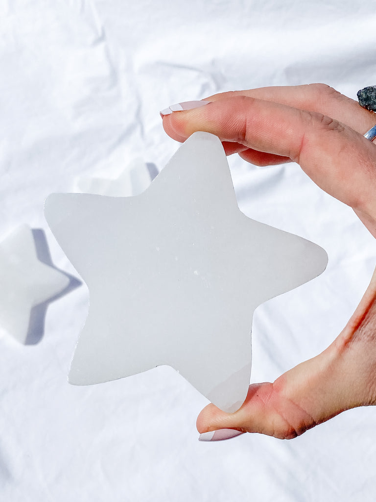Selenite Star Plate | Large