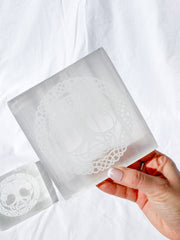 Selenite Celtic Tree of Life | Square Plate