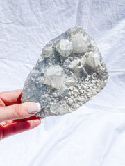 Apophyllite Frosted Cluster with Inclusions 630g