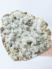 Green Apophyllite with Prehnite Inclusions Statement Piece 3kg