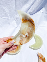 Green Onyx Moon Bowl | X Large