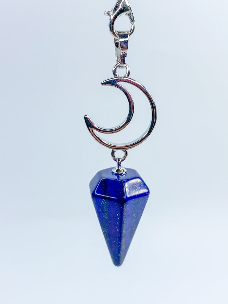 Lapis Lazuli New Moon Polished Pendulum