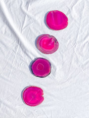 Agate Pink Pack Coaster 4 Pieces | Large