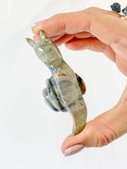 Jasper Snail Carving
